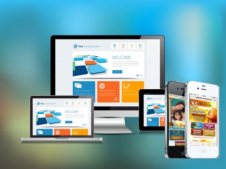 Website shown across phone, tablet and desktop screens